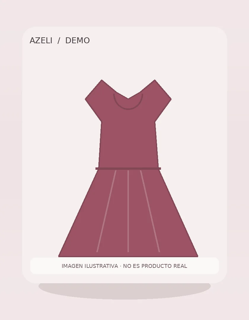 [DEMO] Vestido midi satinado — vista adicional ilustrativa