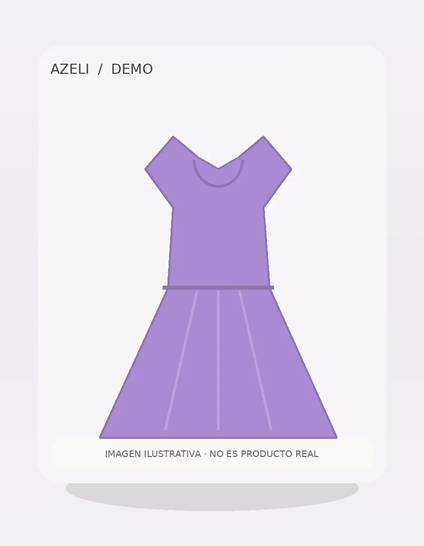 [DEMO] Vestido corto lila — vista adicional ilustrativa