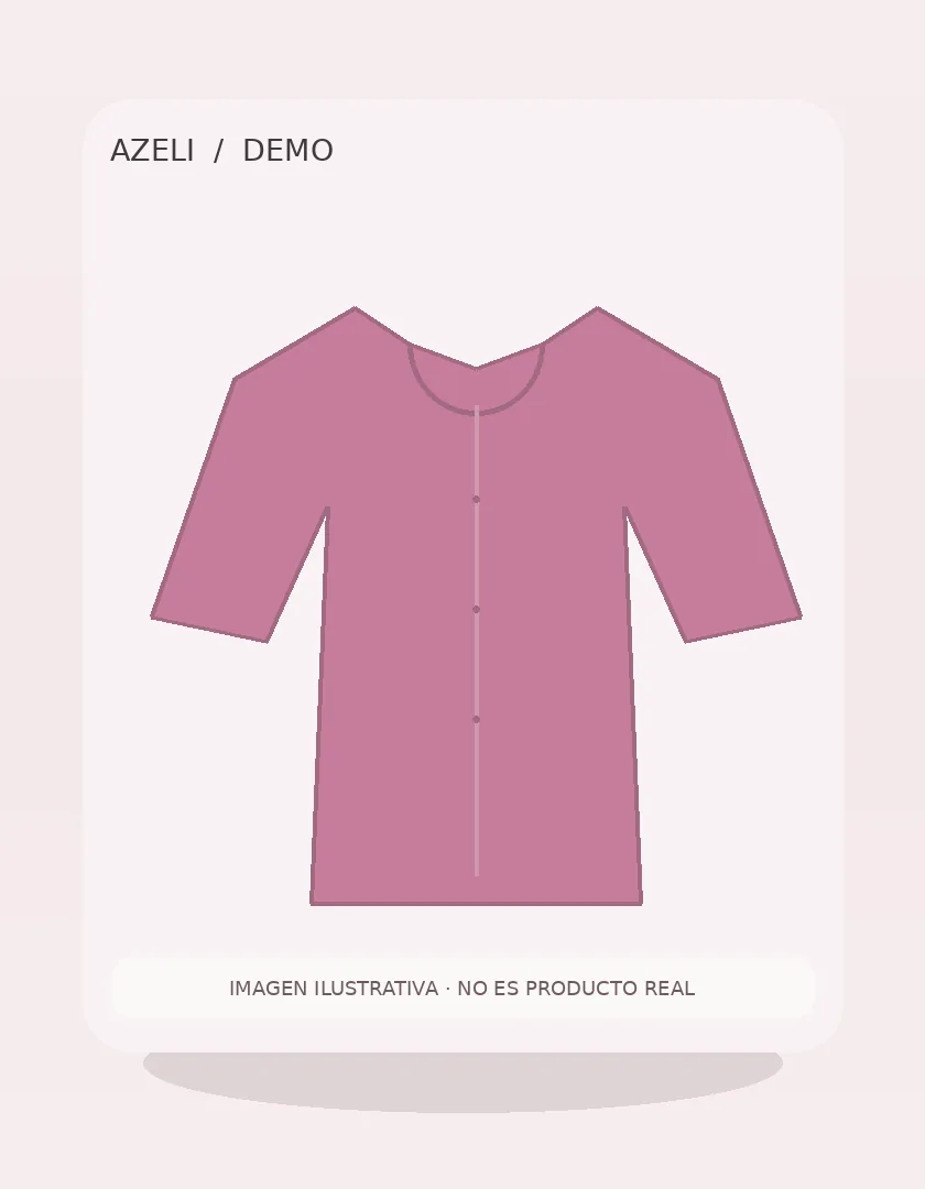 [DEMO] Blusa rosa de manga globo — vista adicional ilustrativa