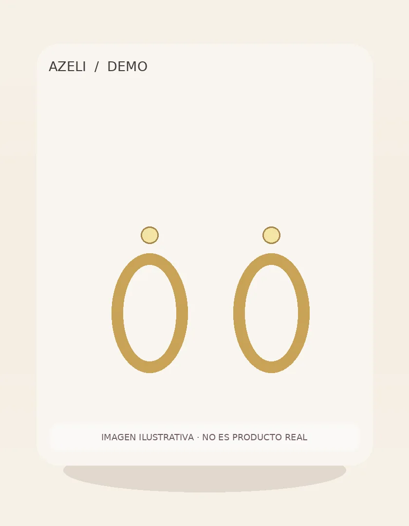 [DEMO] Aretes dorados minimalistas — vista adicional ilustrativa